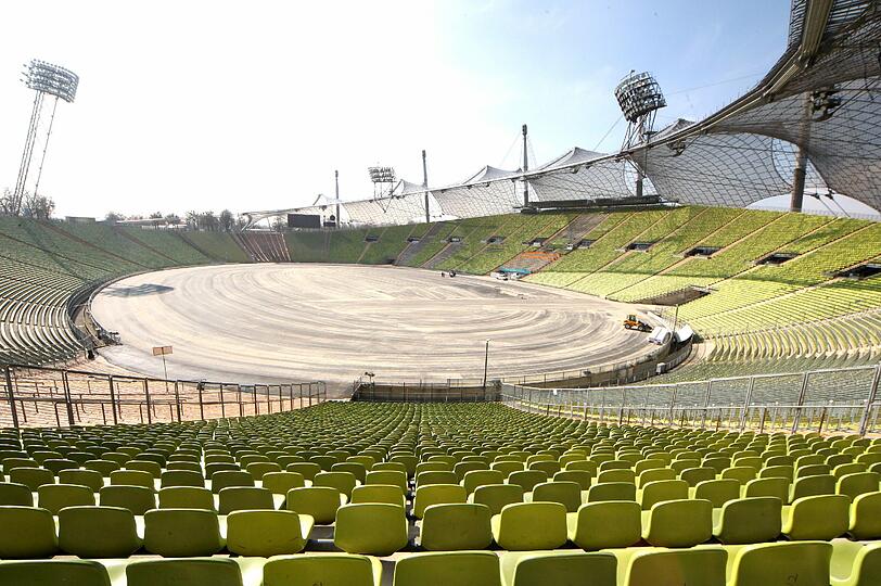 So sieht das Olympiastadion in diesen Tagen aus.