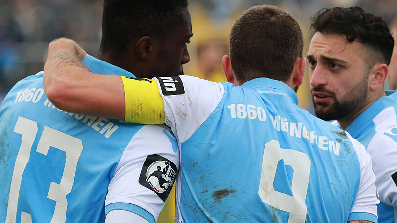 Löwen unter sich: Prince Osei Owusu, Sascha Mölders und Efkan Bekiroglu (v.li.).