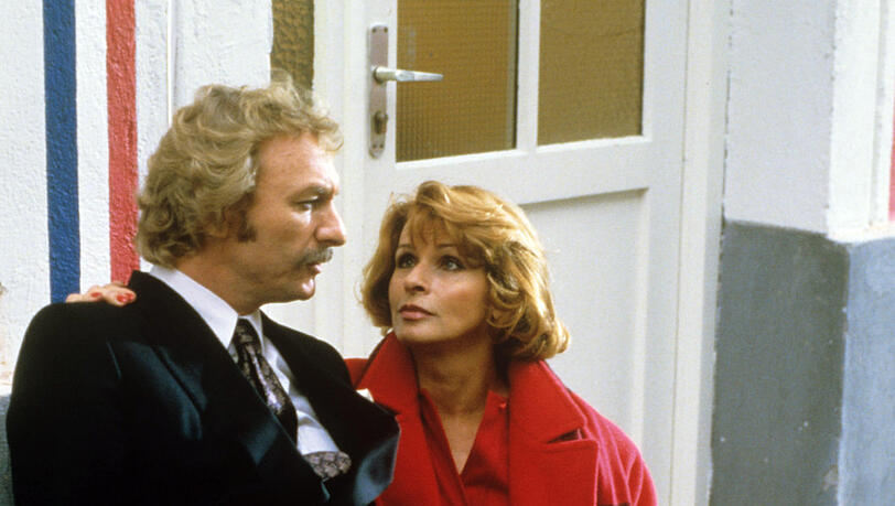 Senta Berger und Franz XaverKroetz im Jahr 1985 in einer Szene aus "Kir Royal".