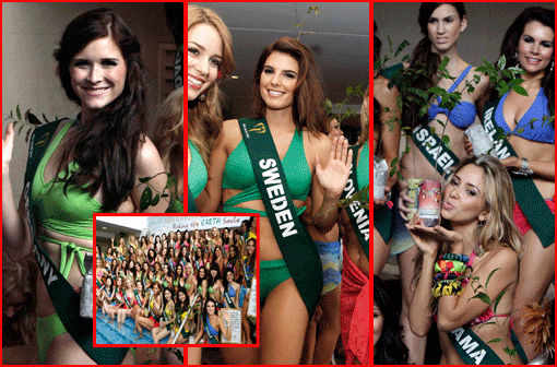 19 Schönheiten am Pool: In Manila präsentieren sich die Kandidatinnen der "Miss Earth"-Wahl der Öffentlichkeit. Die AZ zeigt die besten Bilder.