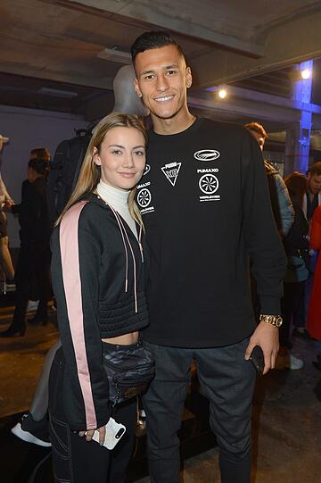 Davie Selke mit Freundin Evelyn Konrad