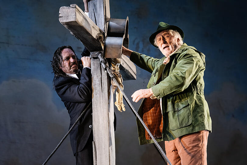 G&uuml;nther Maria Halmer mit Florian von Manteuffel im "Brandner Kaspar".