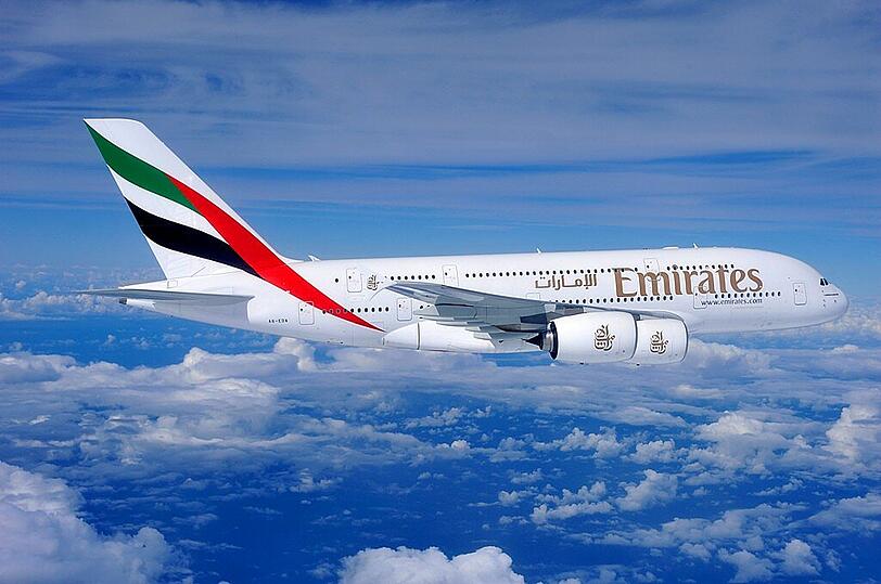 Eine Emirates-Maschine