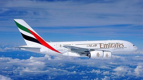 Eine Emirates-Maschine