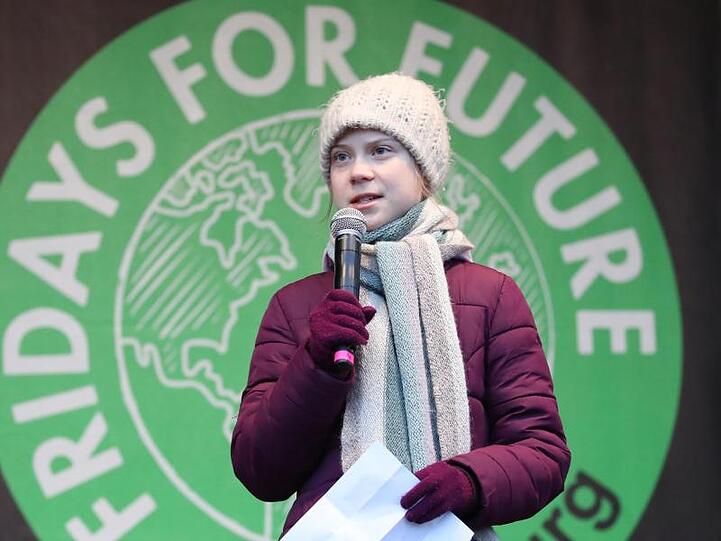 Greta Thunberg: "Das ist das Jahr 2020. Und wir müssen jetzt echtes Handeln sehen.".