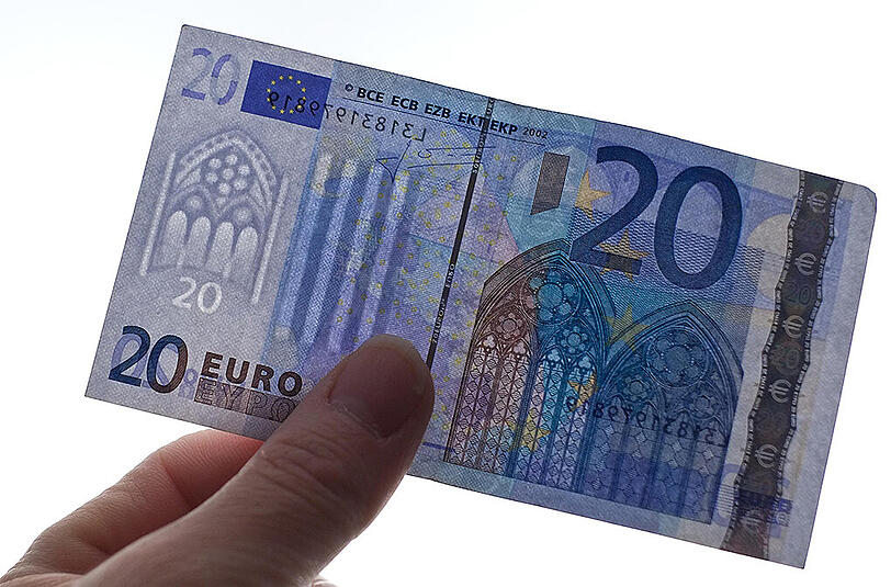 Mehr als die Hälfte aller gefälschten Geldscheine im vergangenen Jahr waren Zwanziger.