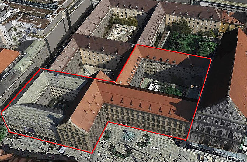 Der südliche Teil der Alten Akademie (ausgenommen St. Michael) gehört Signa.