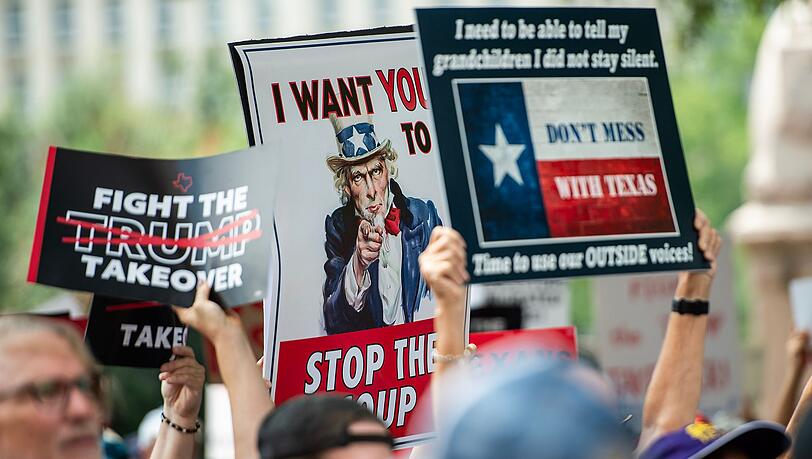 Gegen die Maßnahme der Republikaner regte sich in Austin Protest. (Archiv)