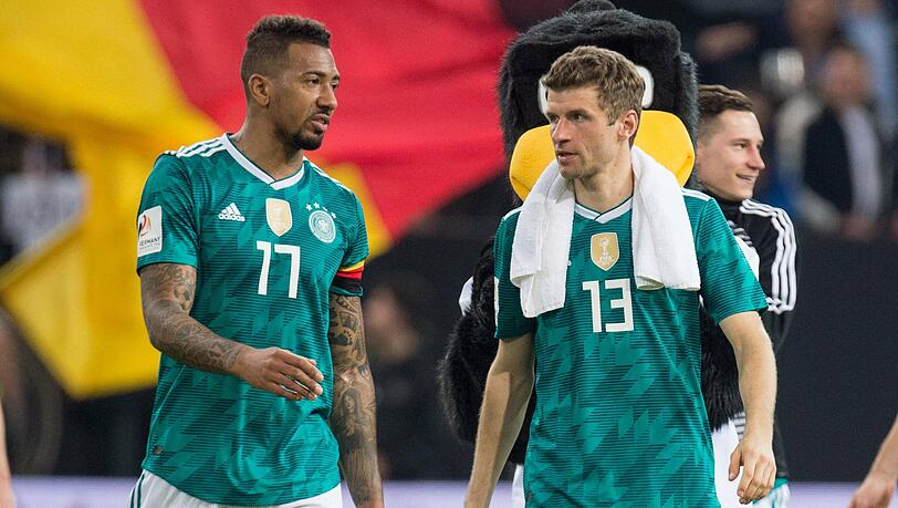 Jérôme Boateng (l.) und Thomas Müller sind seit März 2019 keine Option mehr für die deutsche Nationalmannschaft. Jérôme Boateng (l.) und Thomas Müller sind seit März 2019 keine Option mehr für die deutsche Nationalmannschaft.