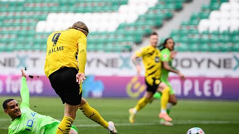 BVB-Torjäger Erling Haaland war Dortmunds Matchwinner in Wolfsburg.