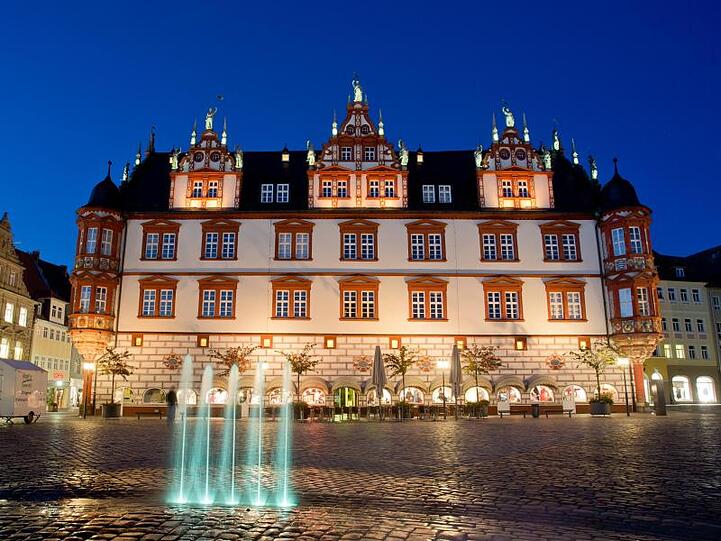 Blick auf das Stadthaus in Coburg. Foto: picture alliance/dpa/Archiv