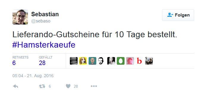 So amüsieren sich Twitter-User über die Hamsterkäufe im Konzept zur Zivilverteidigung.