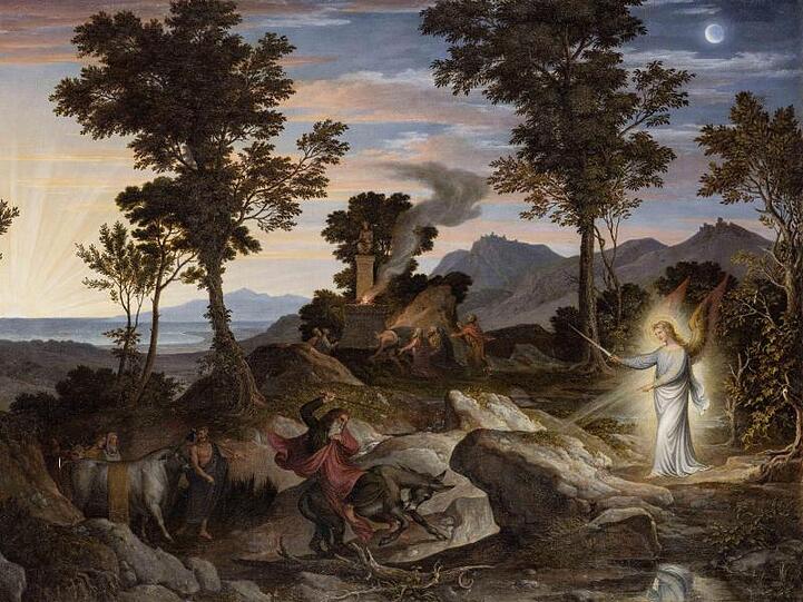 Das Handout zeigt das Öl-Gemälde "Landschaft mit dem Propheten Bileam und seiner Eselin" des Tiroler Malers Joseph Anton Koch (1768-1839). Foto: Städel Museum