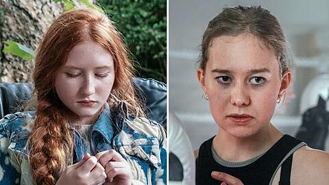 "Tatort: Seilschaft": Rabea Egg spielt die junge Serienkillerin "Gogo" (r.) - Lillyenne Zünd hilft als Ronja bei der Aufklärung des Falls.