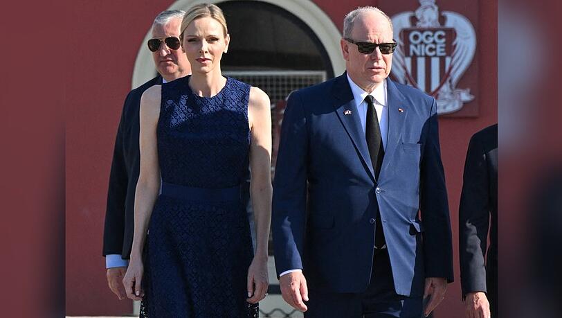 Charl&egrave;ne und Albert II. von Monaco haben Nizza besucht.