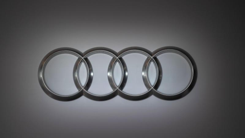 Das Audi-Logo zeigt vier miteinander verbundene Kreise vor dem Hintergrund einer grauen Wand. Foto: Marijan Murat/dpa/Archivbild Das Audi-Logo zeigt vier miteinander verbundene Kreise vor dem Hintergrund einer grauen Wand. Foto: Marijan Murat/dpa/Archivbild