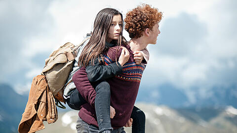 Gipfelglück: Mia Kasalo und Samuel Giardi in Südtirol.