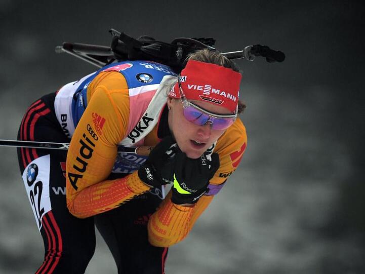 Denise Herrmann zeigte im Sprint in Oberhof eine starke Leistung.