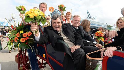 "Ich wollte schon immer irgendwann auch Wiesn-Wirt sein": Peter Pongratz beim traditionellen Einzug der Wirte auf die Wiesn.