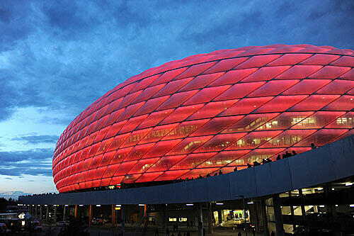 Handyfreundliches Stadion: die Allianz Arena.