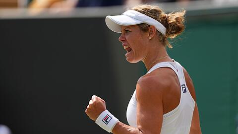 Laura Siegemund schreit ihre Freude hinaus.