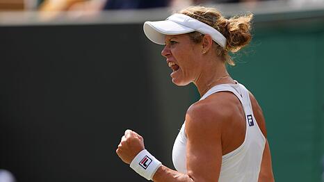 Laura Siegemund schreit ihre Freude hinaus.