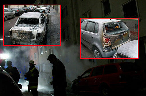 Brand mehrerer Autos in der Linprunstraße