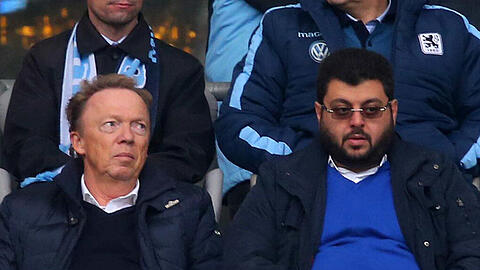 Demonstrieren &ndash; für den Moment &ndash; Einigkeit: Präsident Peter Cassalette (l.) und Investor Hasan Ismaik (r.).