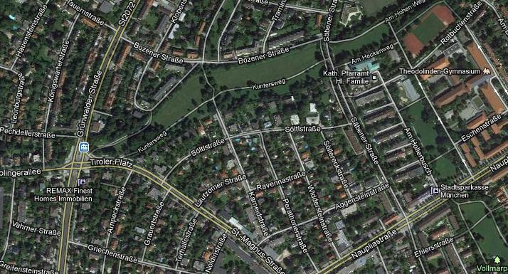 Das ist Harlachings Buckelpiste: Die Söltlstraße, zwischen St.-Magnus-Straße und Säbenerstraße.