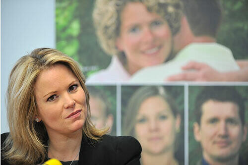 Stephanie zu Guttenberg bei der Pressekonferenz der Deutschen Multiple Sklerose Gesellschaft in München