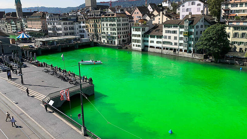So sah die Limmat in Zürich nach der Aktion aus.