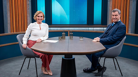 "Wie geht Politik in ernsten Zeiten, Herr Söder?" Das fragte Caren Miosga den bayerischen Ministerpräsidenten