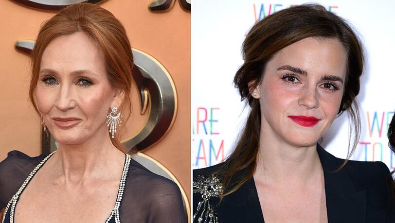 J.K. Rowling (li.) teilt gegen Emma Watson aus.