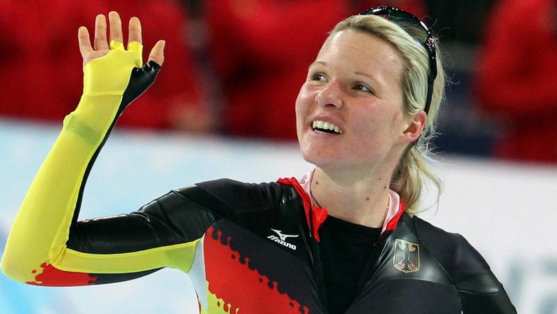 Stephanie Beckert freut sich über die Silbermedaille. Stephanie Beckert freut sich über die Silbermedaille.