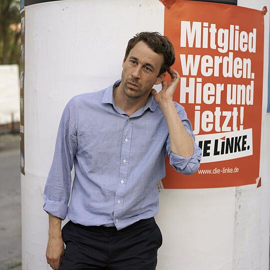 Ein Journalist als vorübergehender Wahlkämpfer: Tobias Haberl bei der Linkspartei.