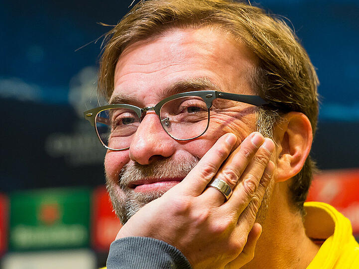 Dortmund-Trainer Jürgen Klopp bei einer Pressekonferenz