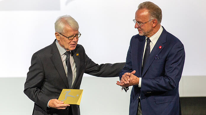 Reinhard Rauball (l) und Karl-Heinz Rummenigge.