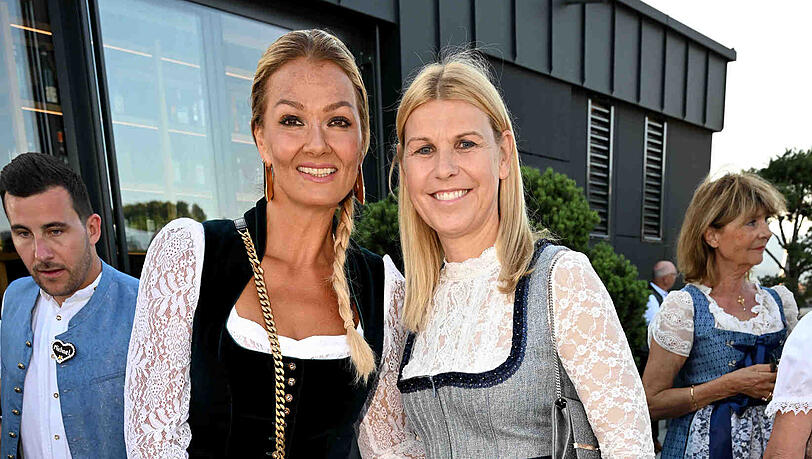 Franziska von Almsick und "Eagles"-Präsidentin Anke Huber