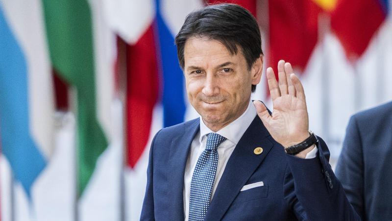 Italiens Ministerpräsident Giuseppe Conte in Brüssel. Italiens Ministerpräsident Giuseppe Conte in Brüssel.