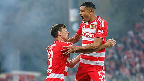 Danilho Doekhi traf doppelt für Union (r.).