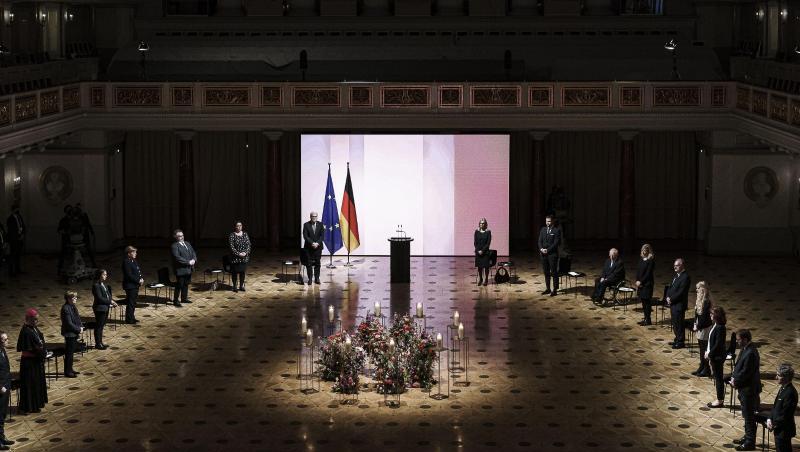 Die Teilnehmer während der Gedenkfeier im Konzerthaus am Berliner Gendarmenmarkt.