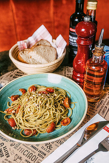 Spaghetii mit Pesto Aglio Orsino