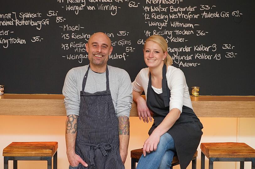 Inhaber Holger Baier und Restaurantleiterin Sabine Opitz im neu eröffneten Schlavino.