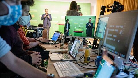 Parteitage wie hier bei den Grünen sollen künftig online durchgeführt werden können.