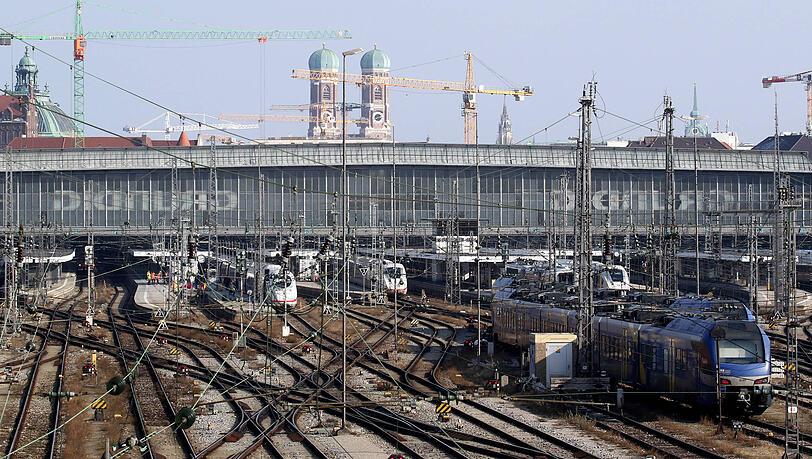 Blick auf den Münchner Hauptbahnhof.
