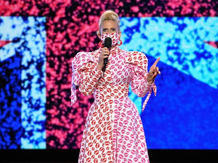 Barbara Schöneberger moderierte das deutsche ESC-Finale.