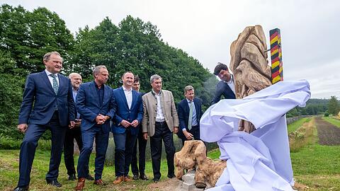 Ein Kunstwerk soll auf das "Gr&uuml;ne Band" aufmerksam machen.