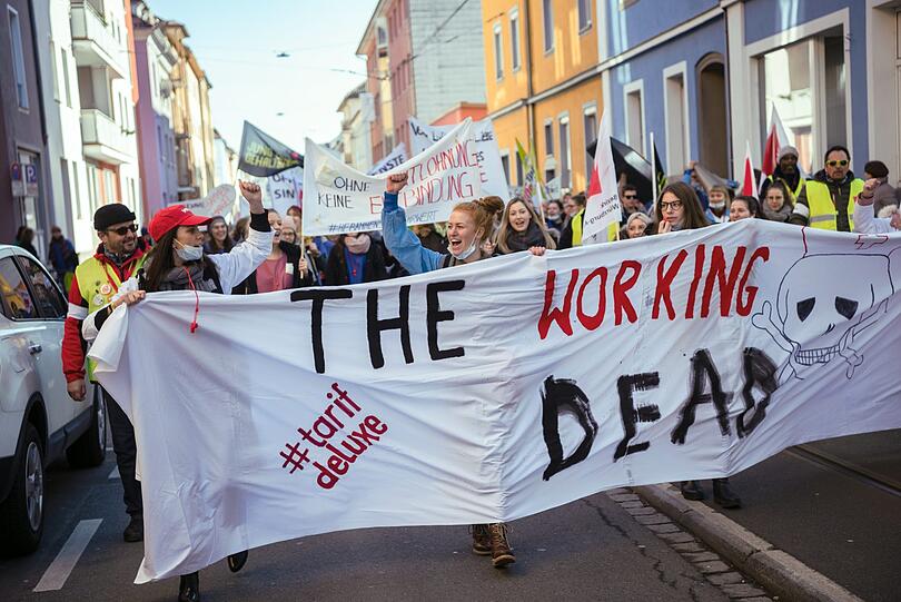 In München soll es am Dienstag erneut zu Warnstreiks kommen.