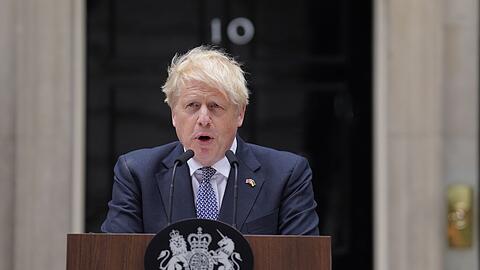 Der britische Premierminister Boris Johnson erklärt seinen Rücktritt als Vorsitzender der Konservativen Partei.