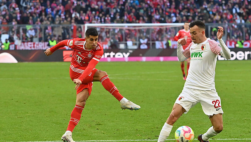 Traf mit diesem Schuss zum 1:1: Bayern-Verteidiger Joao Cancelo.